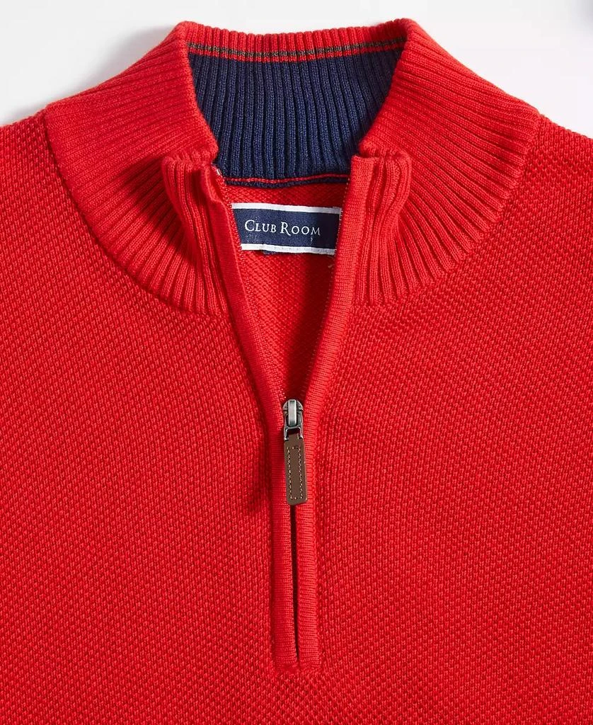 Club Room Men's Quarter-Zip Textured Cotton Sweater, Created for Macy's 3