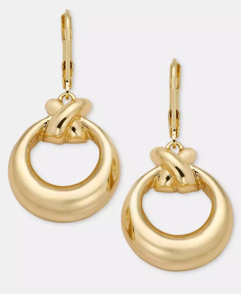 Anne Klein Open Circle Drop Earrings