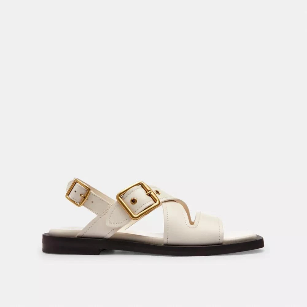 Coach Archival Buckle Flat Sandal