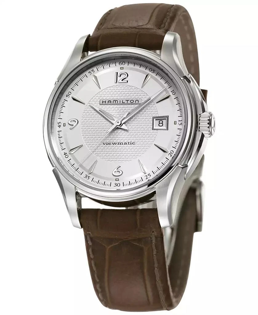 Hamilton Men's Swiss Automatic Jazzmaster Viewmatic Brown Leather Strap Watch 40mm H32515555 5