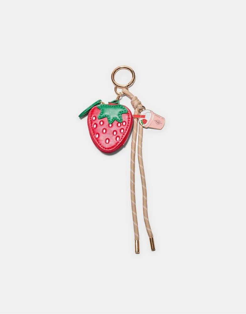 Stradivarius Stradivarius Strawberry charm key ring in red