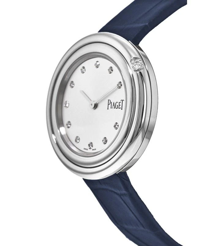 PIAGET Piaget Possession Silver Diamond 29mm Dial Blue Leather Strap Women's Watch G0A43080 3