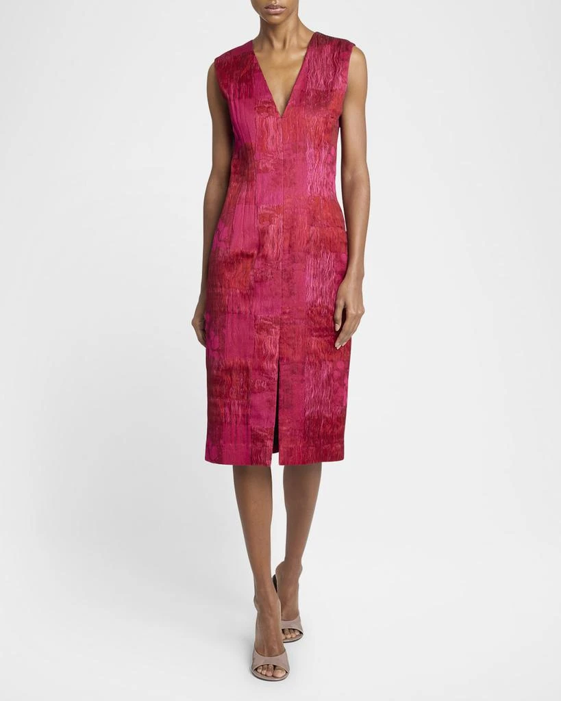 Dries Van Noten Delina Patchwork Crinkle Dress 5