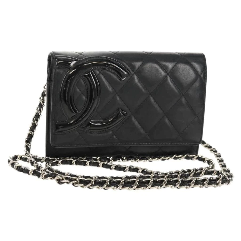 Chanel Cambon Wallet On Chain Quilted Leather Leather Clutche 
Pouche Bag (Pre-Owned)
