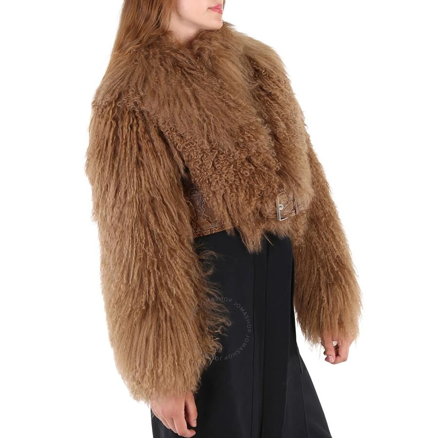 Burberry Brown Shearling Biker Jacket 2