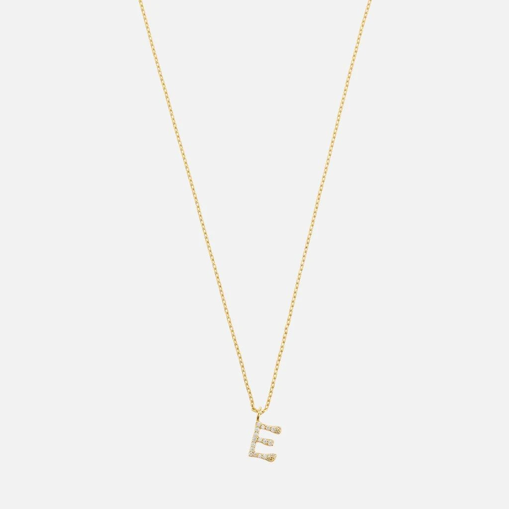 ASTRID & MIYU Astrid & Miyu Initial Pavé 18K Gold-Plated Necklace 2