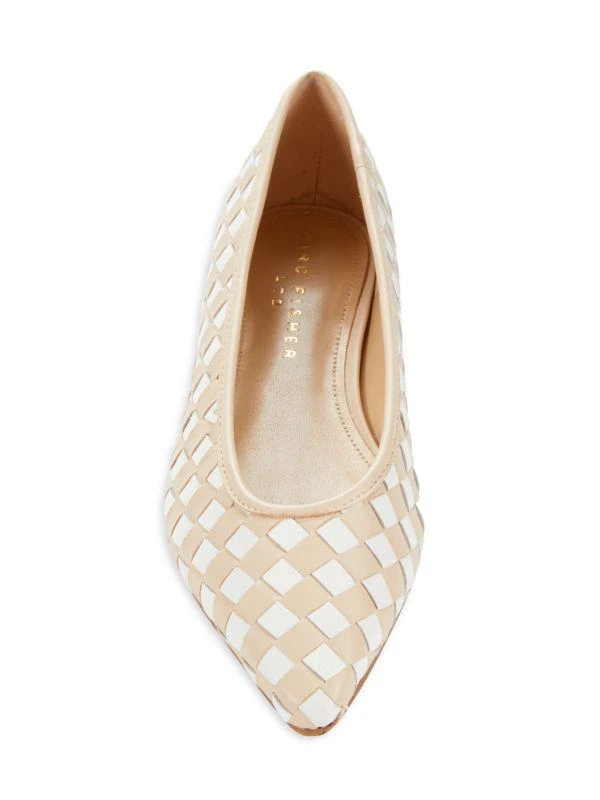 Marc Fisher Damaria ​Two-Tone Woven Leather Ballet Flats 5