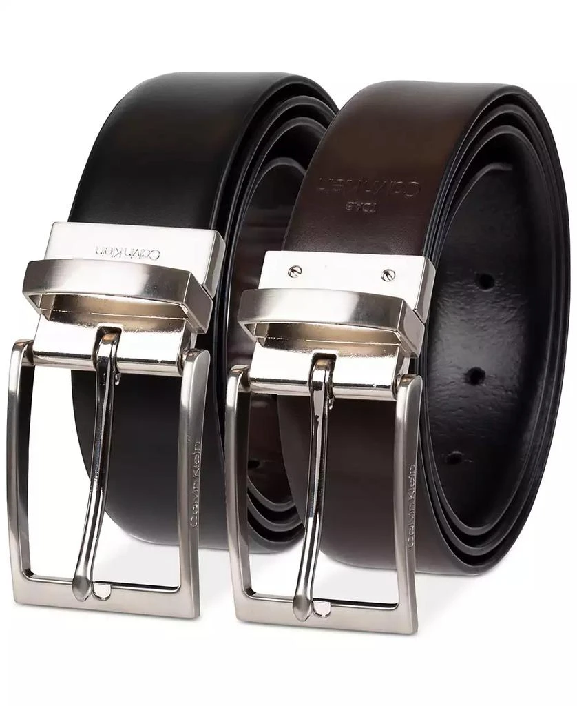Calvin Klein Men’s Two-In-One Feather Edge Reversible Dress Belt 4