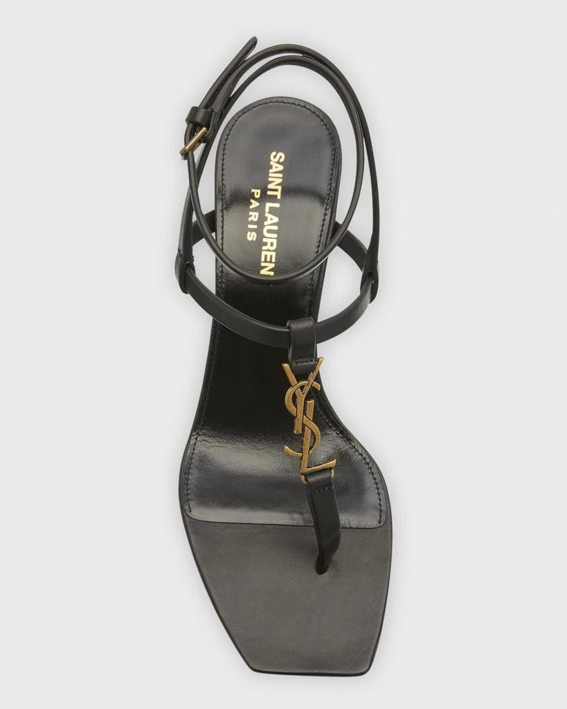 Yves Saint Laurent Vitti Leather YSL T-Strap Sandals 6
