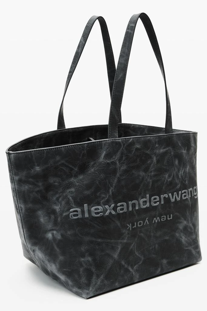 Alexander Wang Distressed Grey Leather Punch Tote 2