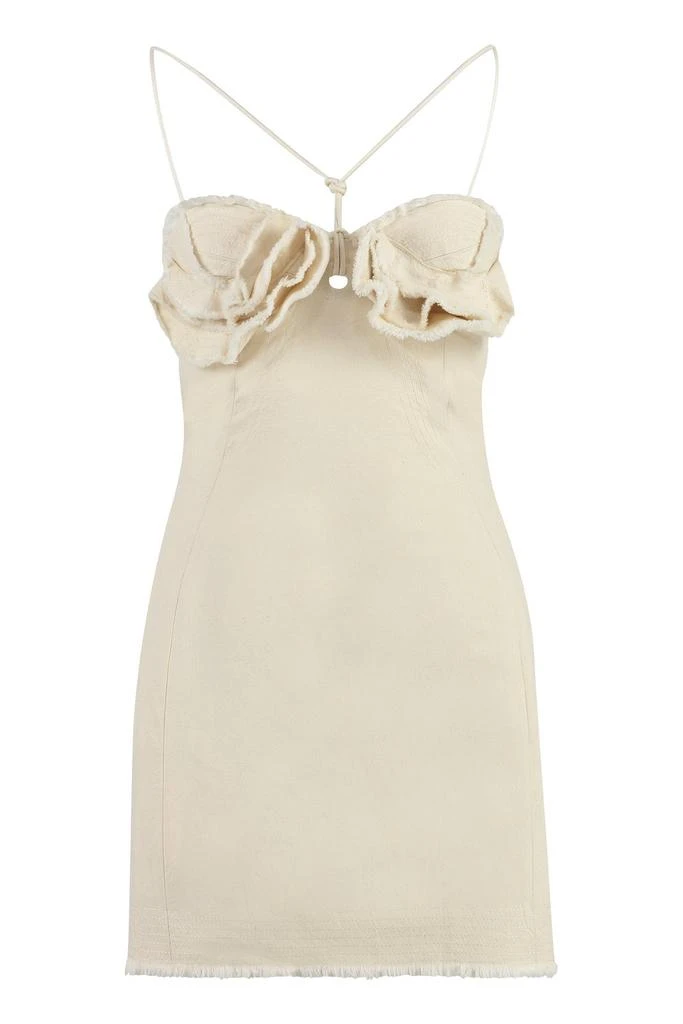 Jacquemus Jacquemus Frayed Mini Halter Dress 1