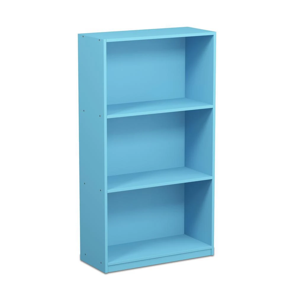Furinno Basic 3-Tier Bookcase Storage Shelves, Light Blue, 99736LBL 1