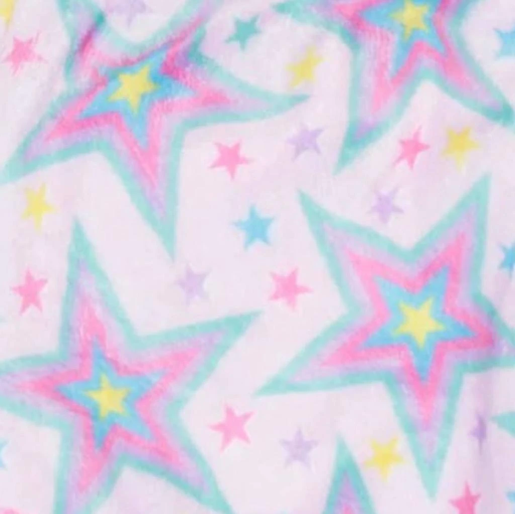 Azarhia Girls Fuzzy Shorts In Neon Star 2