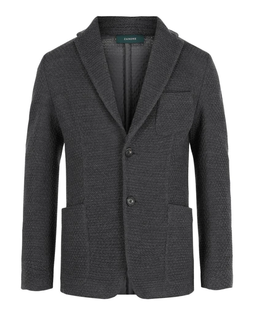 Slowear Zanone Single-Breasted Slim Fit Wool Blazer