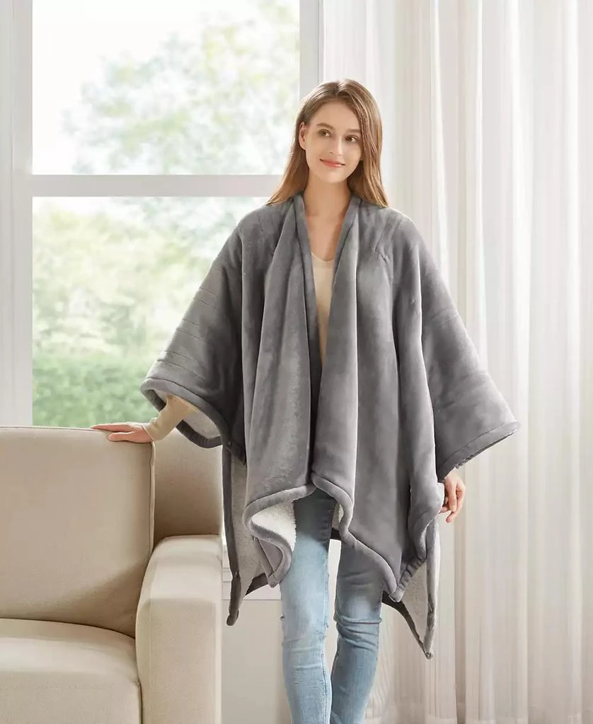 Sharper Image Heated Fleece Snuggle Wrap 10