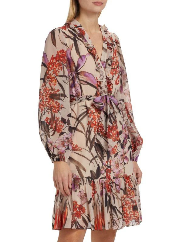 Kobi Halperin Samara Floral Waist Tie Minidress 3