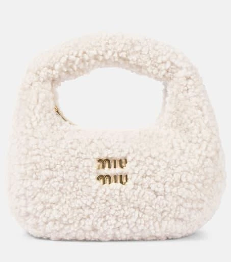 Miu Miu Wander Mini shearling shoulder bag 1