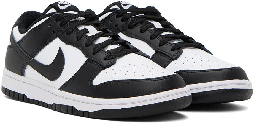 NIKE Black & White Dunk Low Sneakers 4
