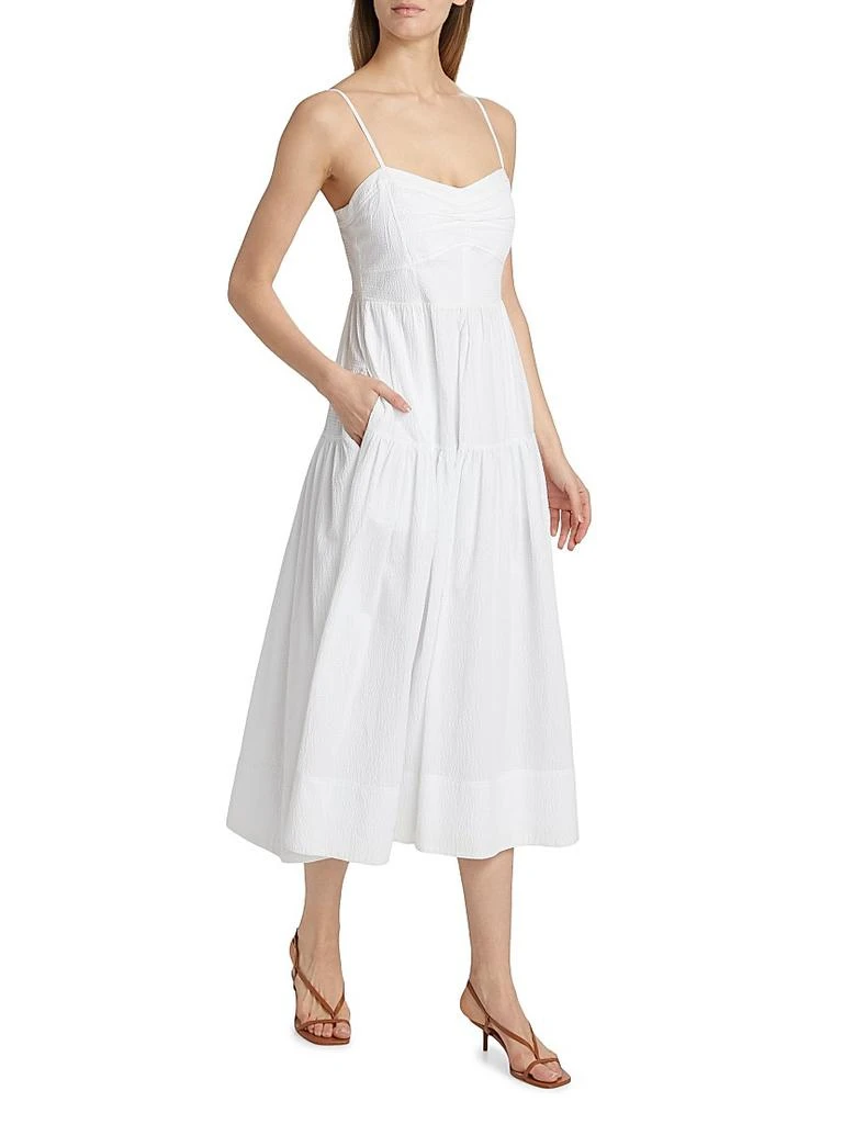 Tanya Taylor Verona Textured Cotton Midi-Dress 4