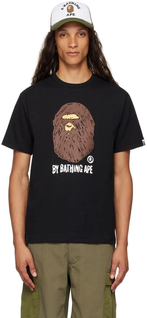 Bape Black Hand Drawn 'By Bathing Ape' T-Shirt 1