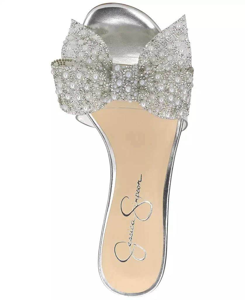 Jessica Simpson Women's Irrone Embellished Bow Block-Heel Sandals 4