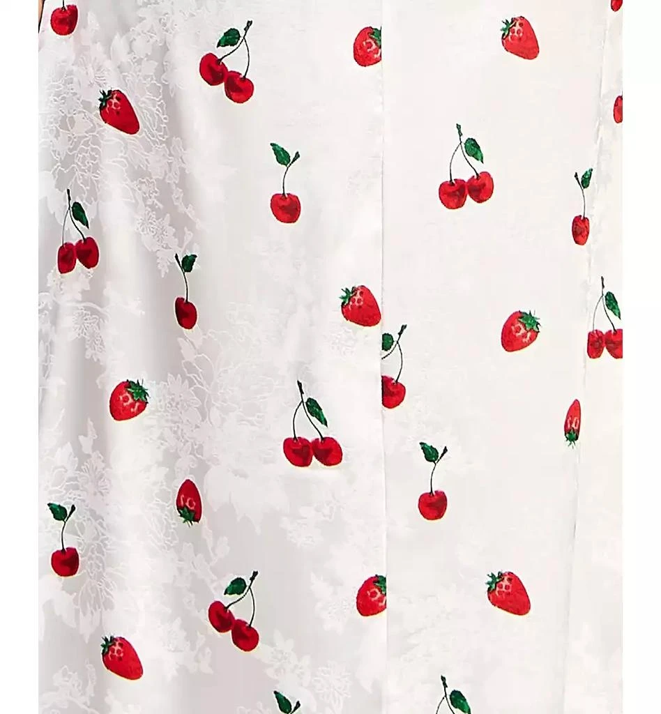Crystal Doll Juniors' Printed Satin Puff-Sleeve Midi Dress 2