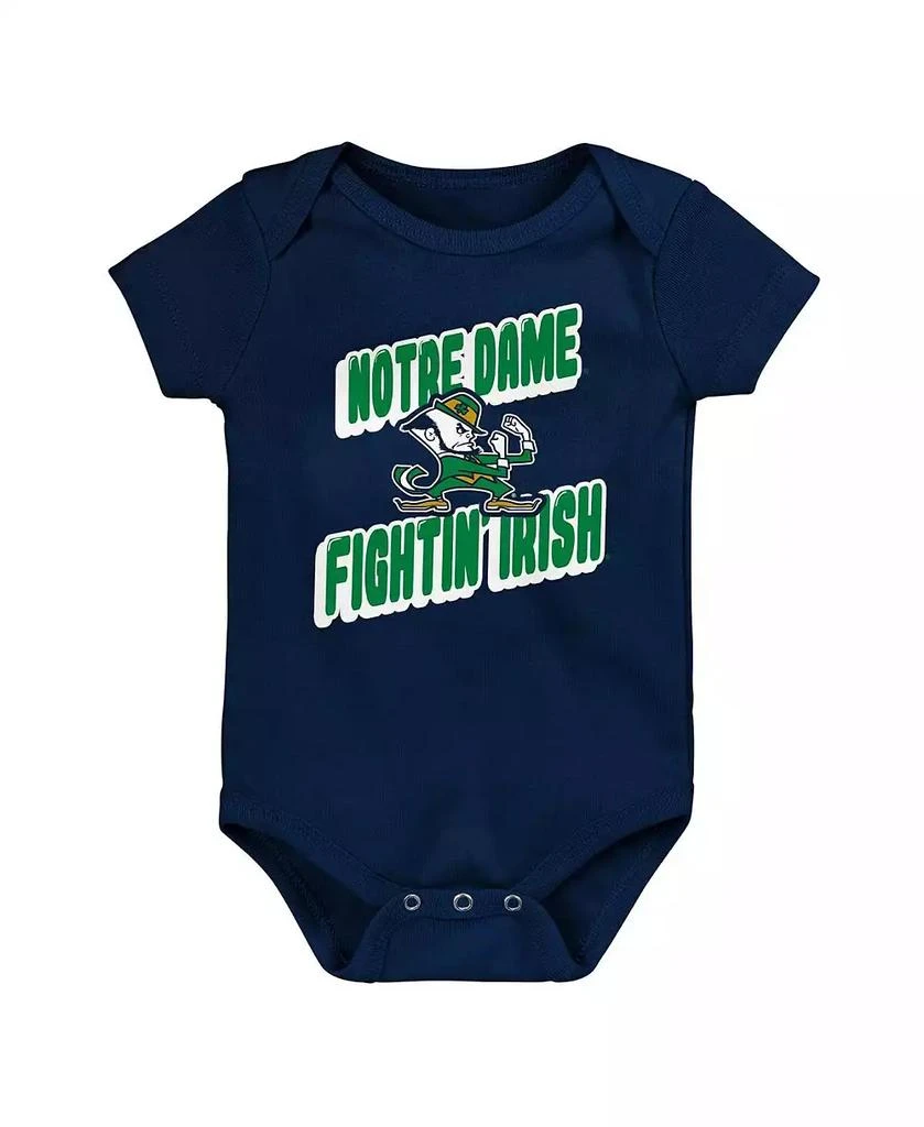 Outerstuff Newborn Navy Notre Dame Fighting Irish Sunday Comics 3-Pack Bodysuit Set 2