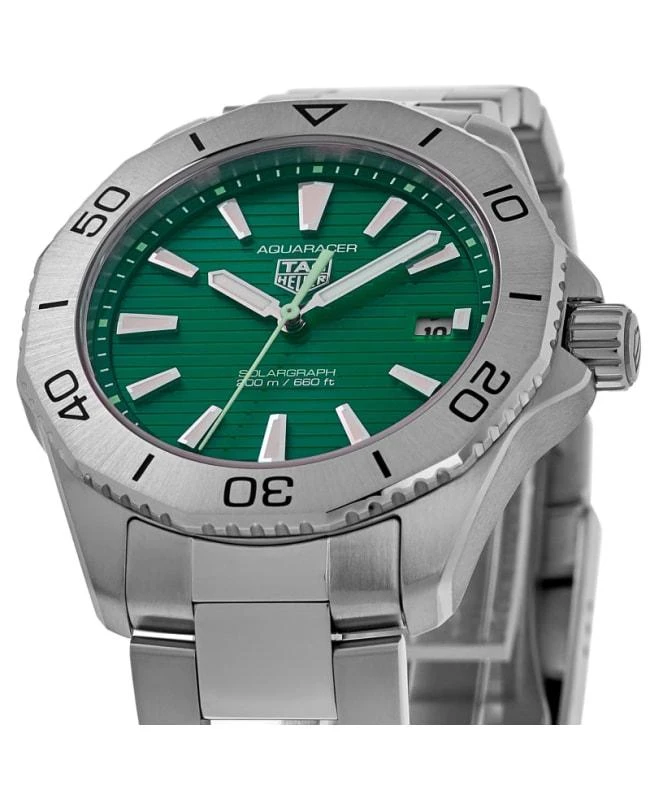 TAG Heuer Tag Heuer Aquaracer Professional 200 Solargraph Quartz Green Dial Steel Men's Watch WBP1115.BA0000 2