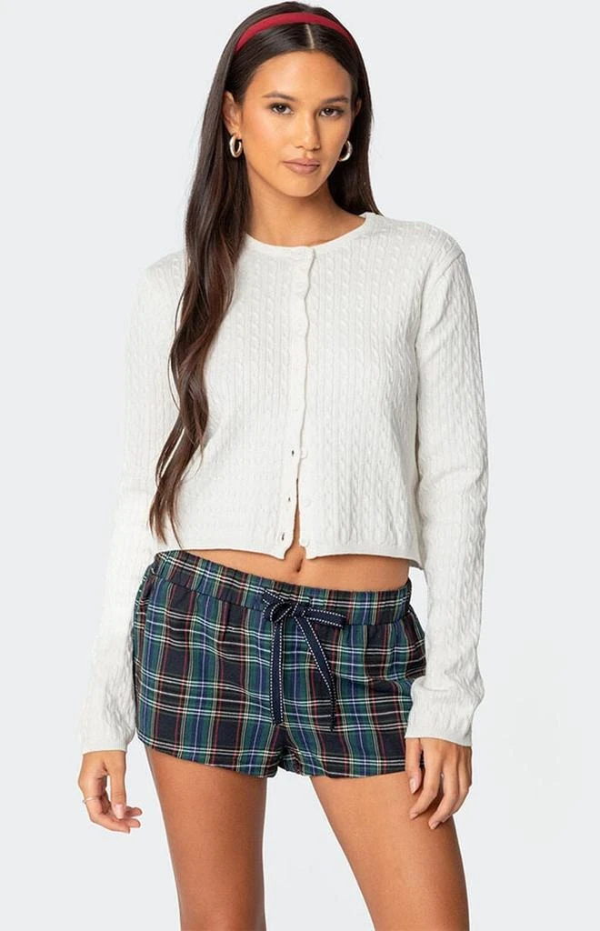 Edikted Crisada Cable Knit Cardigan 1