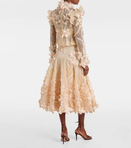 Zimmermann Hypnotic floral-appliqué silk blouse 3