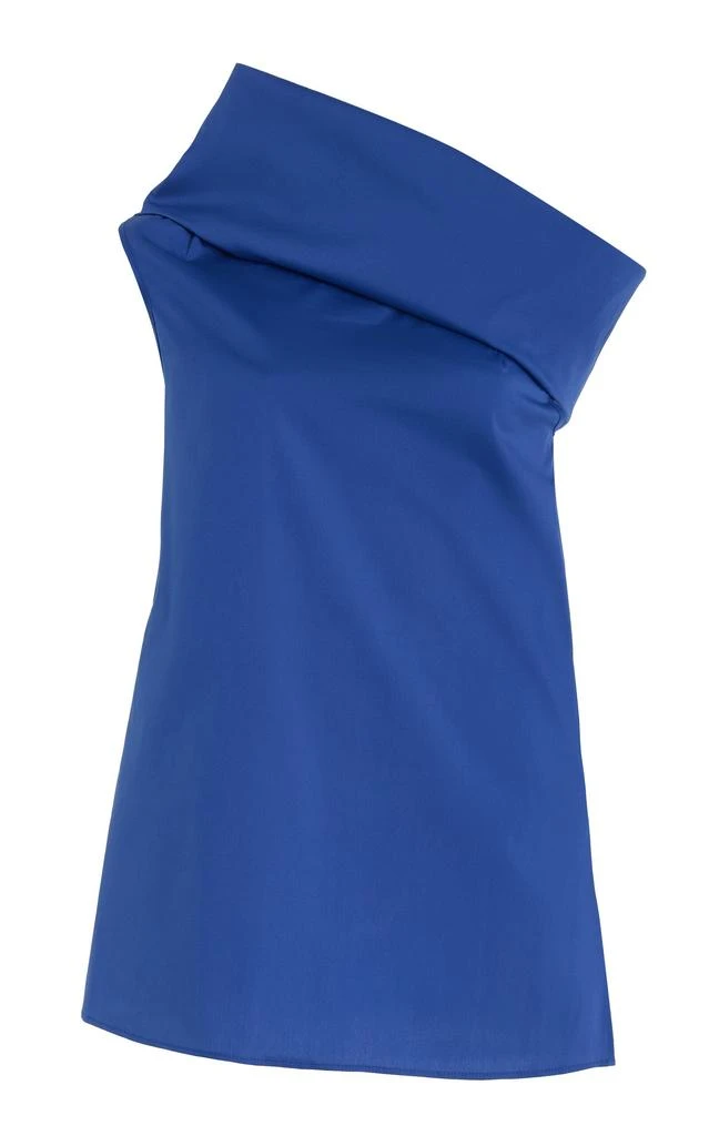 Sophie et Voila SEV - Asymmetric Stretch-Cotton Top - Blue - S - Moda Operandi 1