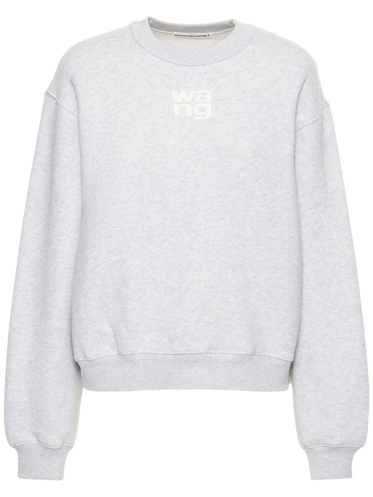 ALEXANDER WANG Essential Logo Cotton Jersey Sweatshirt 1