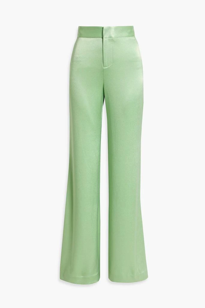 Alice + Olivia Deanna satin-crepe bootcut pants 1