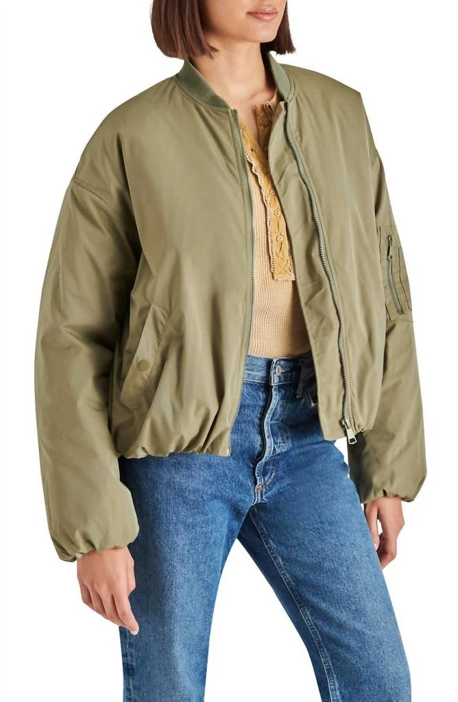 Steve Madden Vida Jacket In Dusty Olive 2