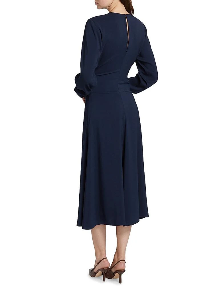 PRABAL GURUNG Ruched Long-Sleeve Midi-Dress 5