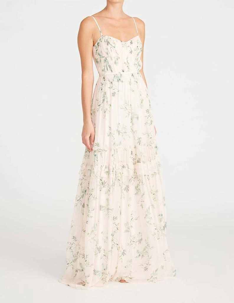 Monique Lhuillier Monique Lhuillier - Cherry Blossom Chiffon Dress 4