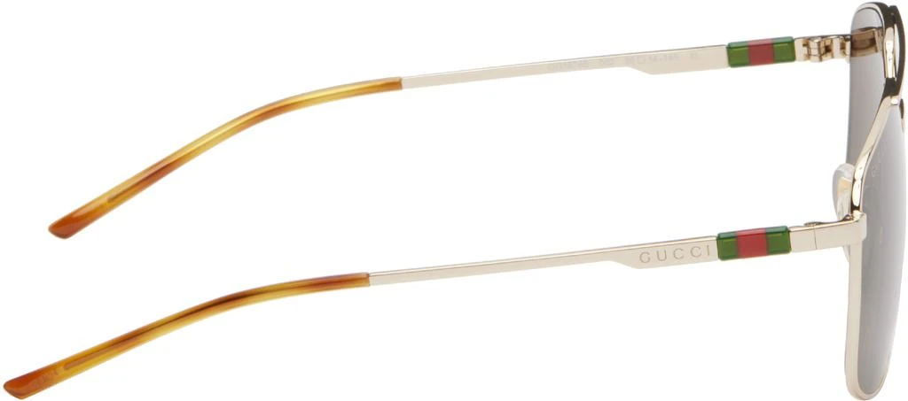 Gucci Gold Navigator Frame Sunglasses 2