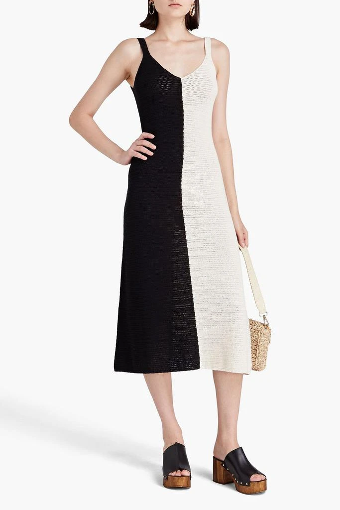 Zimmermann Two-tone crochet cotton midi dress 2