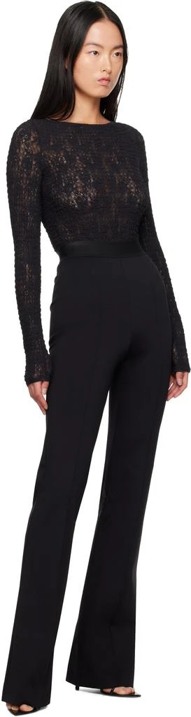 Wolford Black Structured Lace String Bodysuit 5