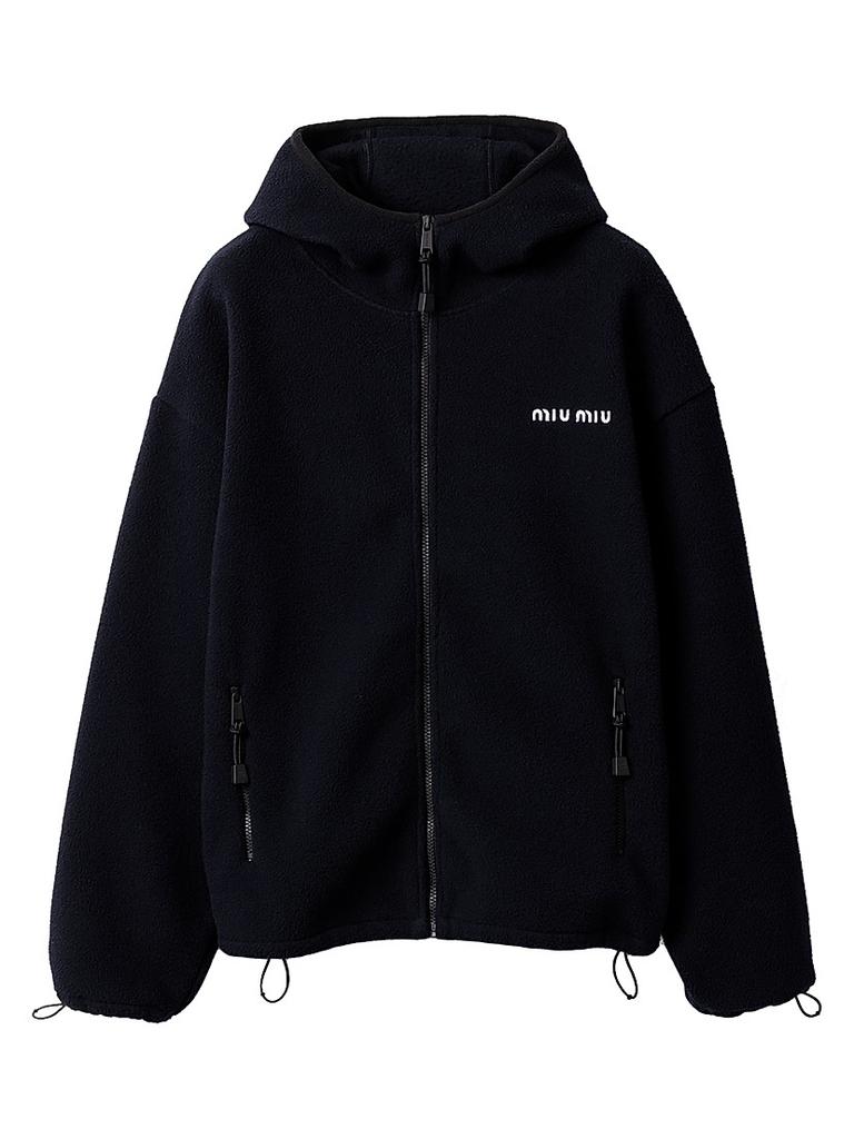 Miu Miu Miu Miu Padded Wool Hoodie - Moda Operandi - Jackets