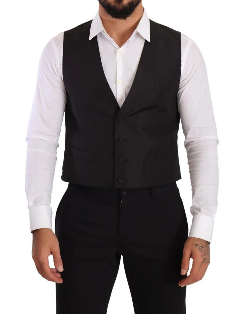 Dolce 
Gabbana Silk Slim Fit Waistcoat Formal Men
s Vest