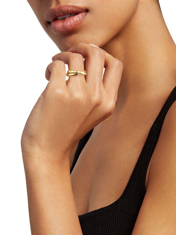 Judith Ripka Aura 14K Goldplated Sterling Silver Rolling Ring