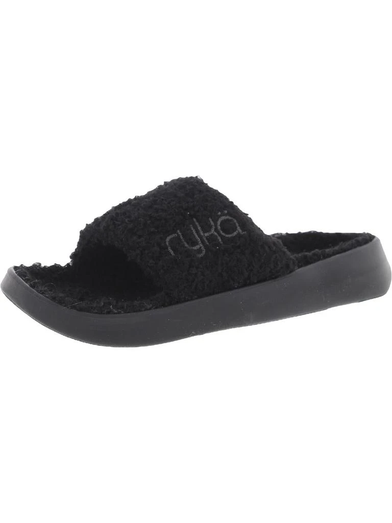 Ryka Aimi Cozy Womens Faux Fur Lined Slip on Slide Sandals 1