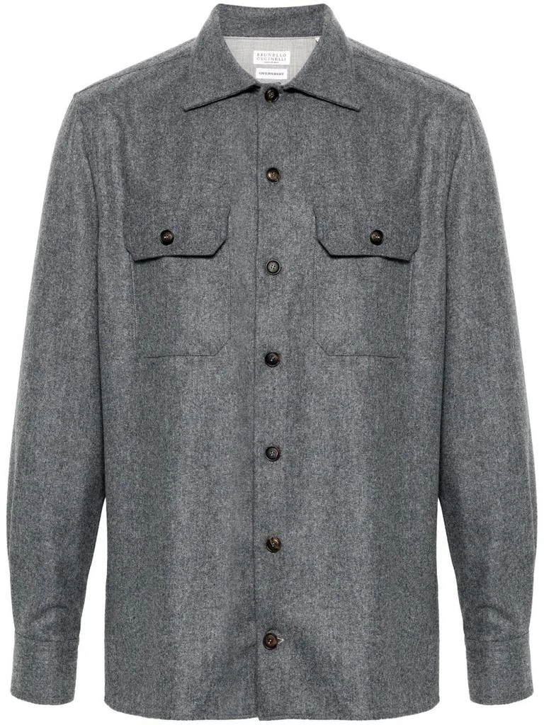 Brunello Cucinelli Brunello Cucinelli Flannel Overshirt With Chest Pockets 1