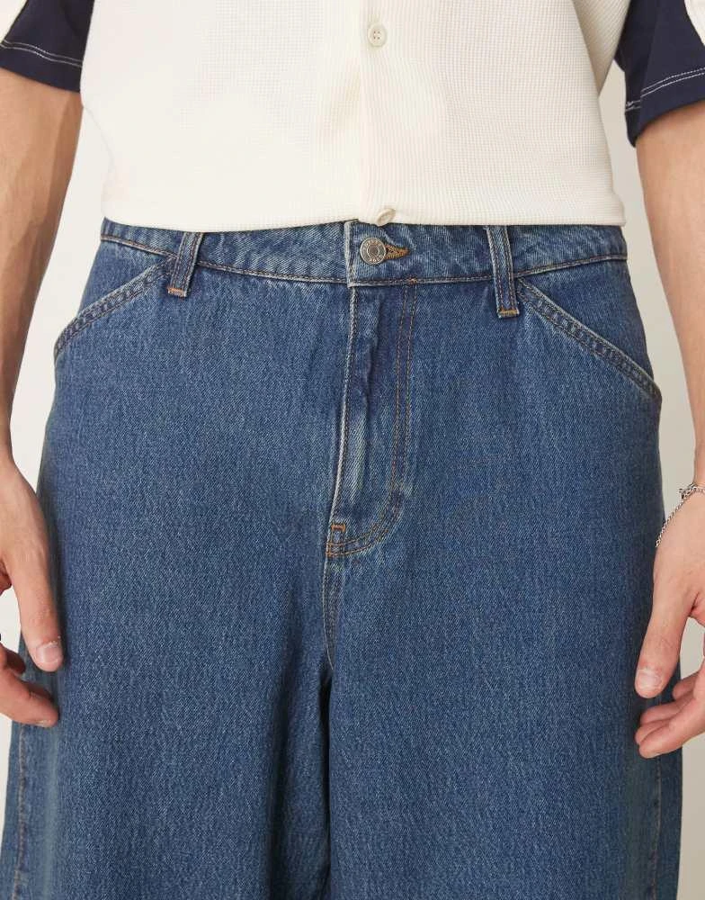 ASOS ASOS DESIGN super baggy jeans with twisted seams in mid wash blue 5