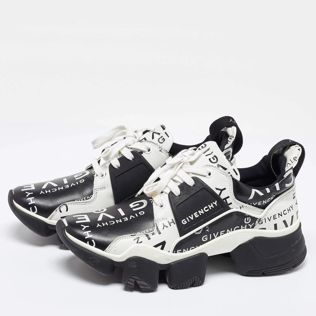 Givenchy Givenchy Black/White Logo Print Leather Jaw Sneakers Size 41 2