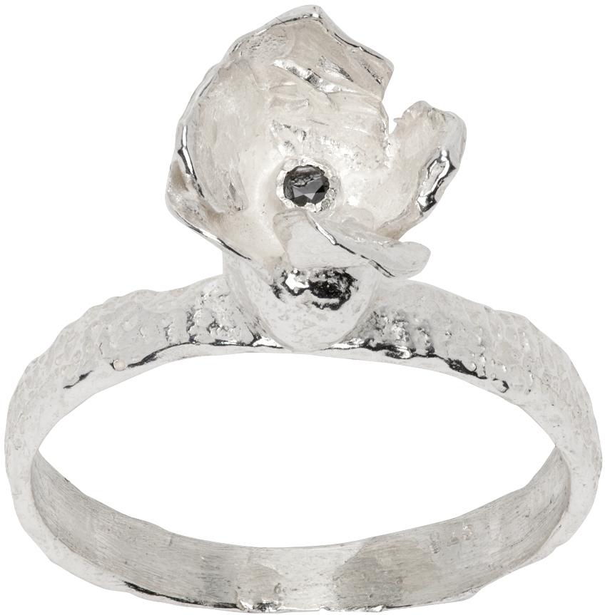 ELHANATI Silver Conie Vallese Edition Jardín Tulip Ring