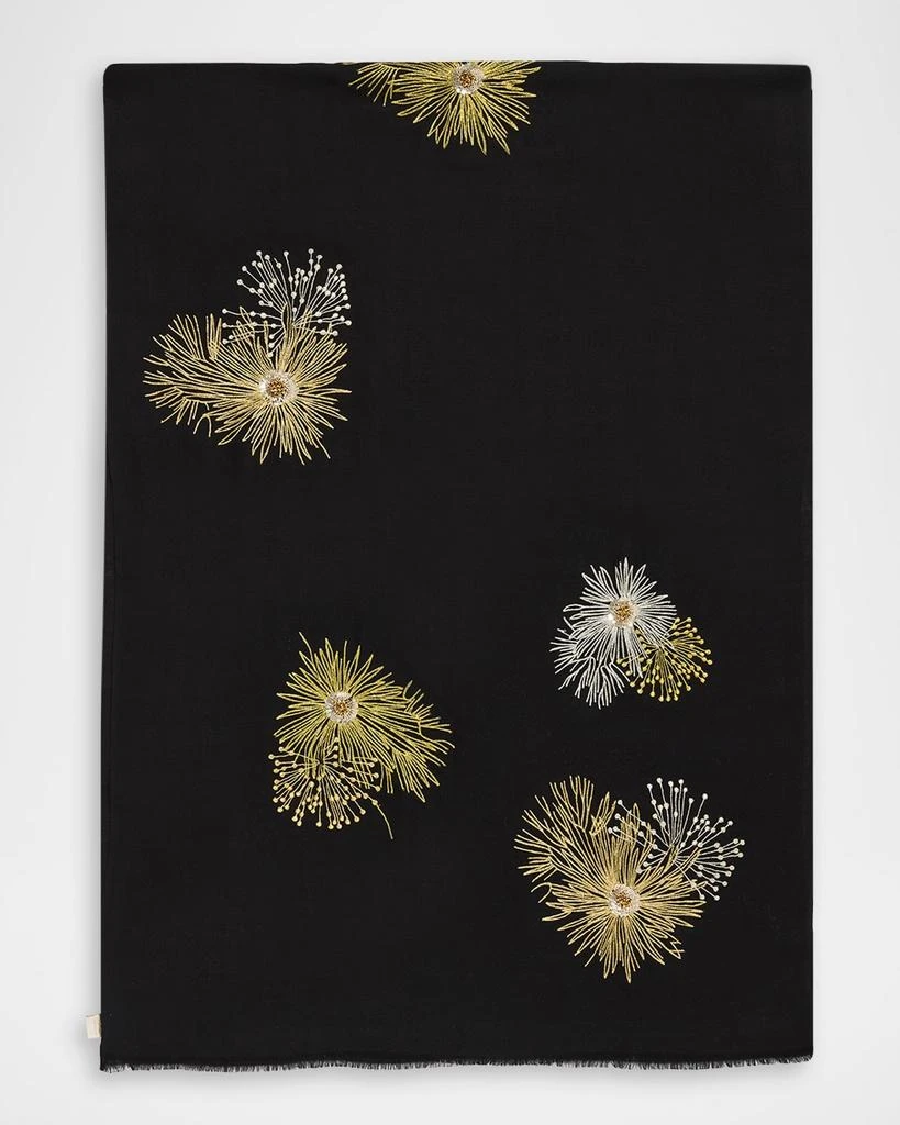 Janavi Twinkling Glitz Sequined Wool Scarf