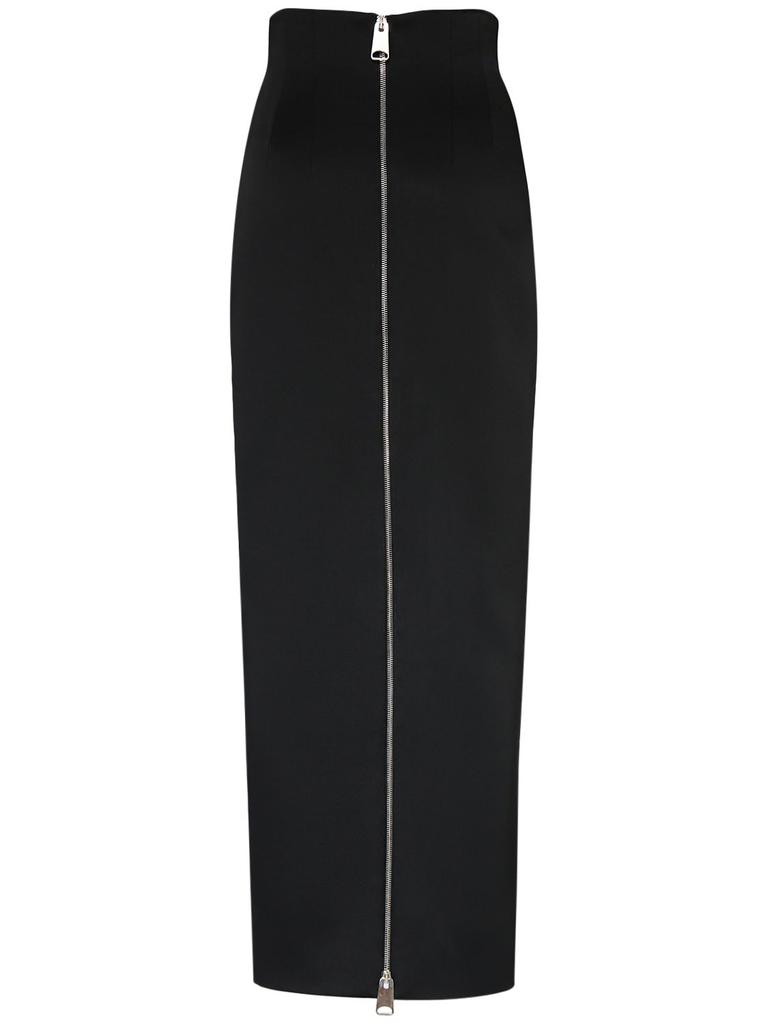 スカート Khaite Semi-Transparent Silk Maxi Skirt With Deep Back Slit Khaite Semi-Transparent Silk Maxi Skirt With Deep Back Slit