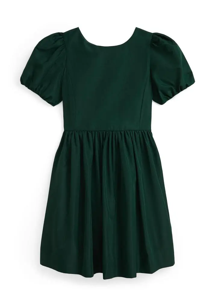 Ralph Lauren Girls 7-16 Balloon-Sleeve Taffeta Dress